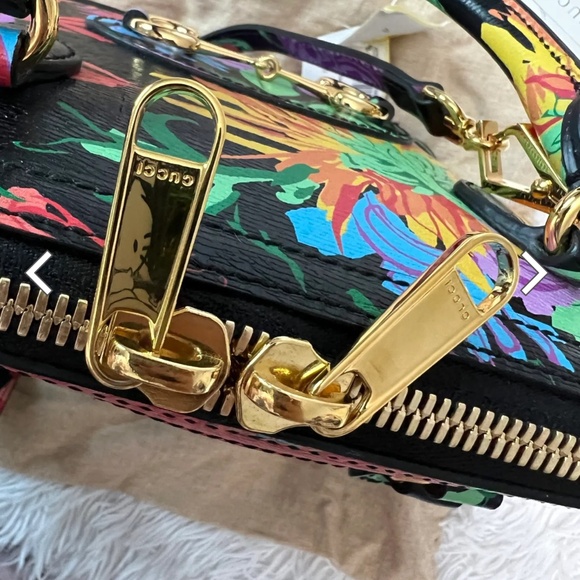 Gucci 1955 Horsebit x Ken Scott New Shangai Calfskin Jenny Floral Print Small Ho - Picture 6 of 13